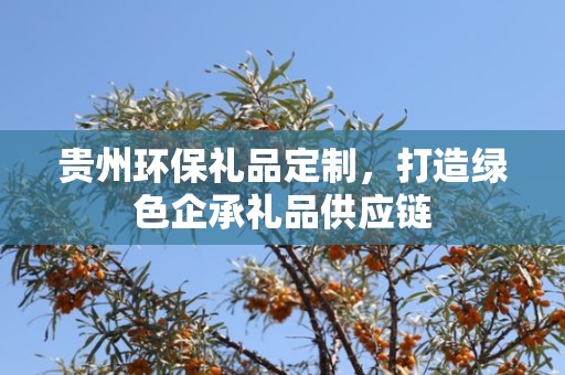贵州环保礼品定制，打造绿色企承礼品供应链